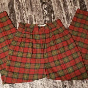 Plaid Women's Trousers